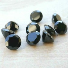 Wholesale Lot 6mm Round Faceted Natural Black Spinel Loose Calibrated Gemstone