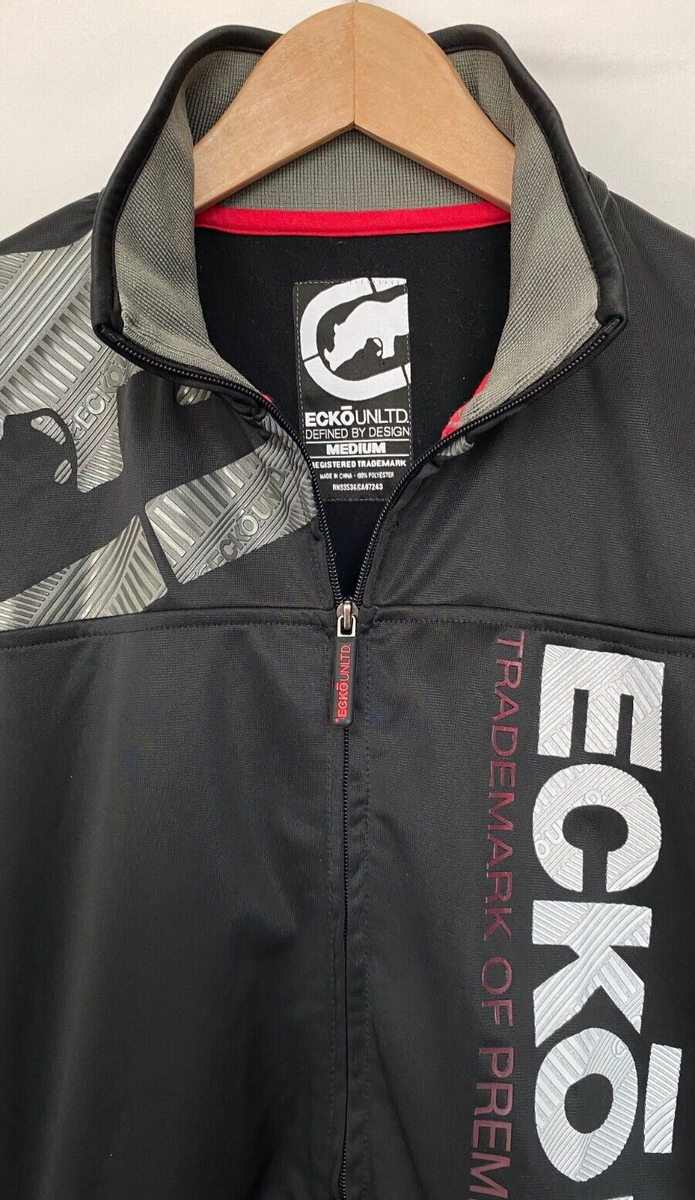 Ecko UNLTD Full Zip Men's Bomber Jacket Size M Black | eBay