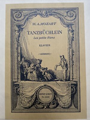 Mozart Tanzbüchlein Leichte Tänze Ballett alte Noten Heft Klavier Piano um 1932