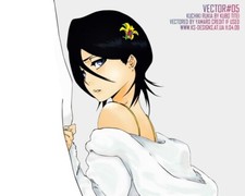 Anime bleach kuchiki rukia girls dark hair flower in CCG Gaming Mat Desk