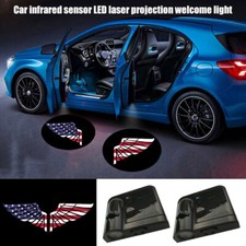 American Flag Wings Logo Car Door Wireless Shadow Projection Led Welcome Light American Flag Wings Logo Car Door Wireless Shadow Projection Led Welcome Light