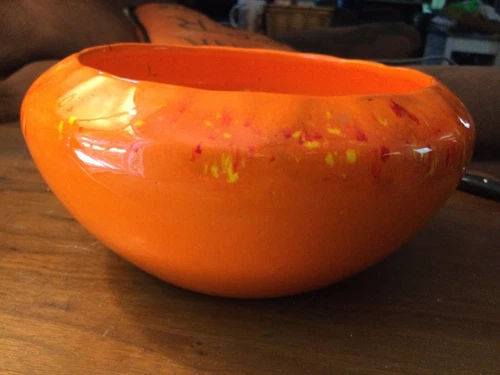 Vintage Native pottery  S and S  store of Shawnee Okla  drip glaze marked