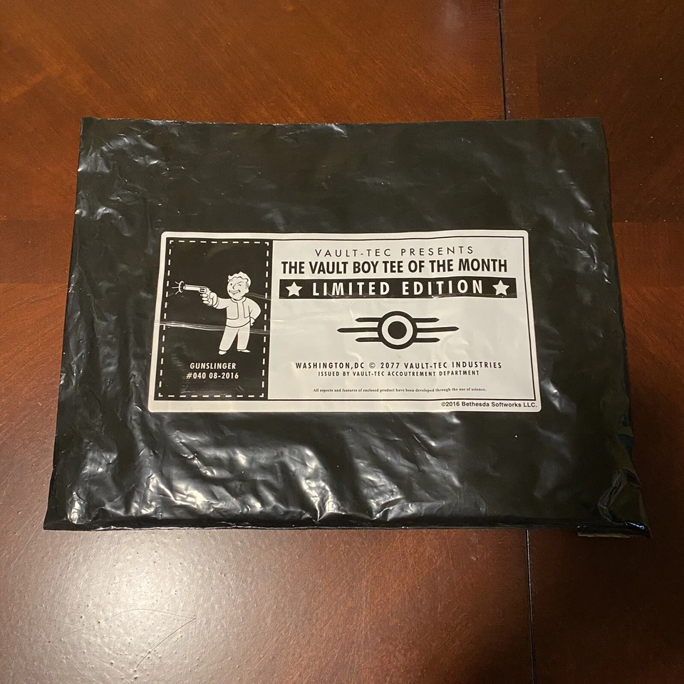 Fallout Vault Boy of the Month T Shirt Gunslinger Men's Size XL NIB #50 3 4 76 - Image 2 of 3