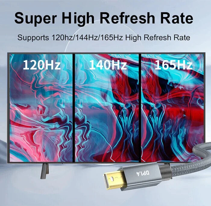 Mini Displayport 1.4 to Displayport Female Extension Cable 8K60HZ - Image 4 of 4