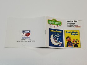 Sesame Street 123 Authentic Original NES Nintendo Manual Only *