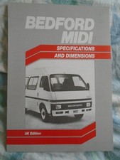 Bedford Midi Specifications & Dimensions brochure Jan 1985 UK market
