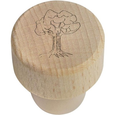 Flaschenverschluss / Korken aus Holz 19 mm ''Stilisierter Baum'' (BS00033456)