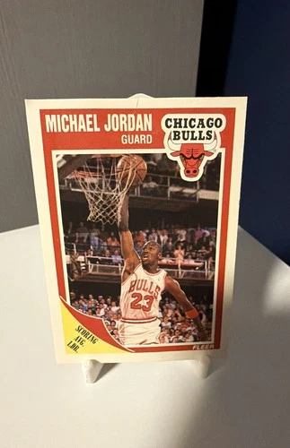 1989-90 Fleer Michael Jordan #21 scoring avg leader - damaged / creased see pics
