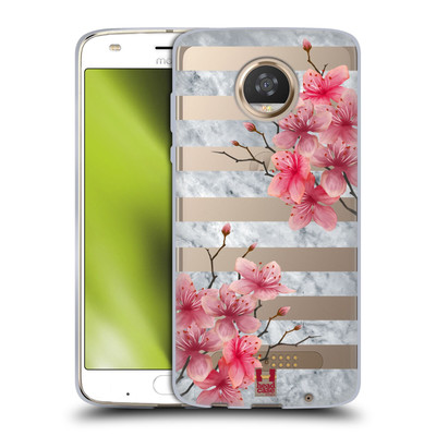 HEAD CASE DESIGNS MARBLE & FLORALS SOFT GEL CASE FOR MOTOROLA PHONES 2