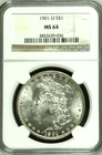 1901 O Morgan $1 Silver Dollar United States NGC MS64 New Orleans Mint