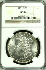 1901 O Morgan $1 Silver Dollar United States NGC MS64 New Orleans Mint