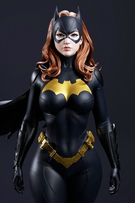 BatgirlI Winged Night Heroine Fan Art/Sculpture Fully Painted  (Made to order)