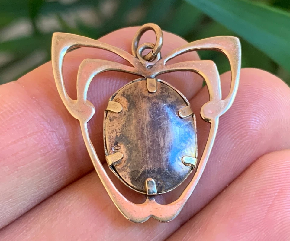 Victorian Gold Filled Mourning Photo Pendant Fob For Pocket Watch Chain c.1910s - Image 4 of 4