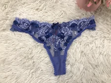 Women's SEVEN TIL MIDNIGHT thong lace Embroidere Flounce Panties sz 1X - 2X NWOT