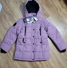 Canada Weather Gear Heavy Quilted Parka Puffer - Long - Lg 14/16 - Pink Haze NEW