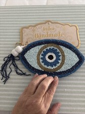 Beaded Evil Eye Large Handmade In India Pouch