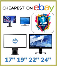 19" 22" 24" 27" PC MONITOR VGA / HDMI | FLAT SCREEN / FRAMELESS Monitor + Cables