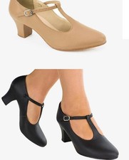 NEW Closeout Character Shoes So Danca CH40 Chrissie 2" Heel T Strap Retails 60