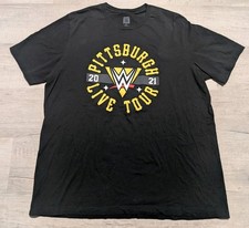 WWE Pittsburgh 2021 Live Tour Shirt Men's Size 2X Black 