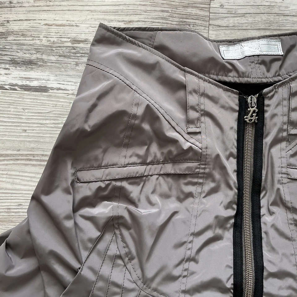 Minifalda plisada gris negra Marithe Francois Girbaud en capas - talla 29 - cremallera Foto 3 de 4