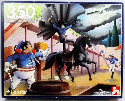 Zorro - Puzzle 350 pièces "Zorro l'insaisissable" - Nathan 1987 - Photo 1/2