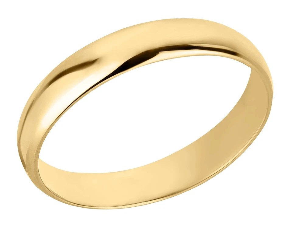 Trauring aus 375 Gold 4 mm Breite Echtgold hochglanzpoliert Gelbgold Weißgold - Bild 2 von 4