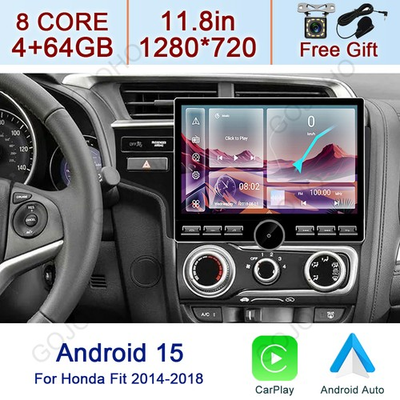 #ad For Honda Fit Jazz 2014 2018 8 core Android 15 Car Stereo Radio Carplay GPS Navi $178.49