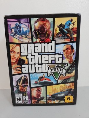 GTA V Grand Theft Auto 5 PC w/ Map, Slip Case   Rockstar Games