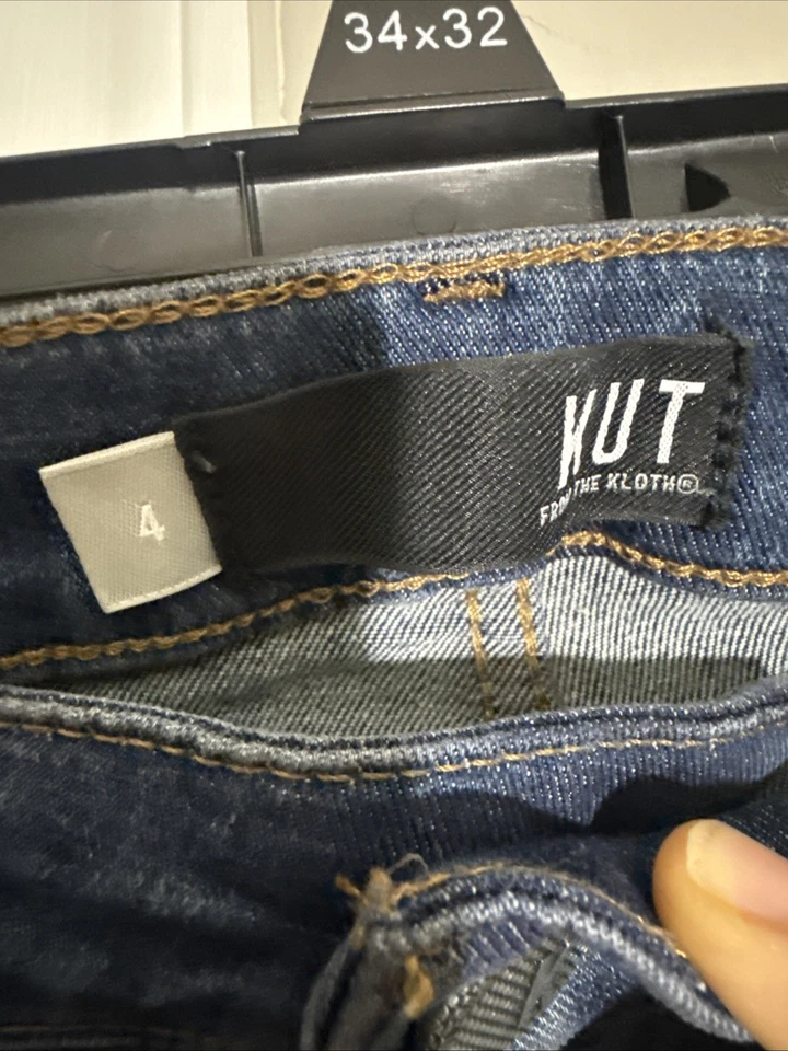 "Tobillo desgastado lavado medio/oscuro Kut From The Kloth para mujer talla 4 29"" entrepierna" Foto 3 de 4