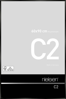 Alurahmen C2 eloxal schwarz glanz 60x90 cm