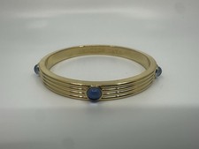 Bracciale Halcyon Days gioiello cabochon a costine oro, non dimenticarmi
