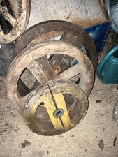 Poulie / roue en bois pour courroie diamètres : 55 / 50 / 35 