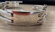 Heavy 73.5g GUCCI Sterling Silver 925 Link Bracelet Vintage Mens Statement Piece