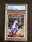 Hank Aaron Signed 1985 TCMA Baseball Card DAMAGE HOF Autograph PSA/DNA