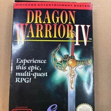 Dragon Warrior IV NES Complete in Box CIB Enix 1992 Game Manual Maps Charts