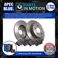 2x Solid Brake Discs and Pads fits FORD KUGA 2.0D Rear 12 to 19 280mm Set Pair