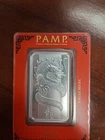 2012 PAMP Suisse Swiss 1 Oz .999 Fine Silver Bar #05 Lunar Dragon Sealed Assay