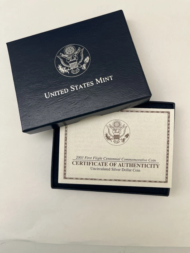 2003 First Flight Centennial Commemorative Coin Inner  Box and COA NO COINS - Image 3 of 4