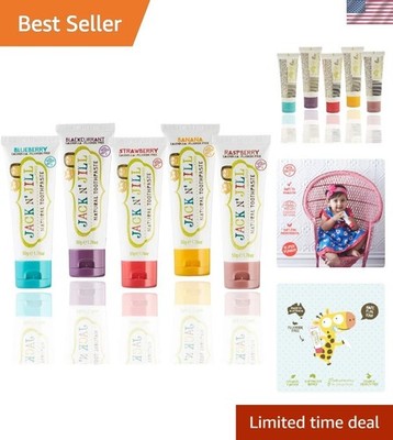 Jack N Jill Natural Toothpaste, 1.76 oz Variety Pack of 5