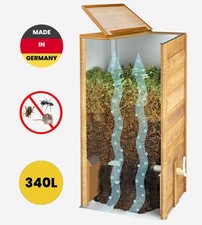 SUPERCOMP Composteur en bois 340L | Sans odeur | Protection contre les insectes