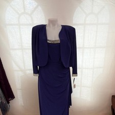 R M Richards Royal Blue Size 18 Mother of the Bride Dress Suit Lot 13