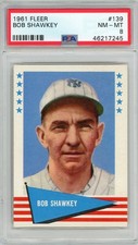 1961 Fleer Bob Shawkey #139 PSA 8 P1469