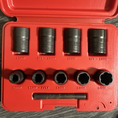 #ad Craftsman USA 10Pc Bolt Out Damaged Bolt Nut Remover Extractor Set Complete Nice $53.99