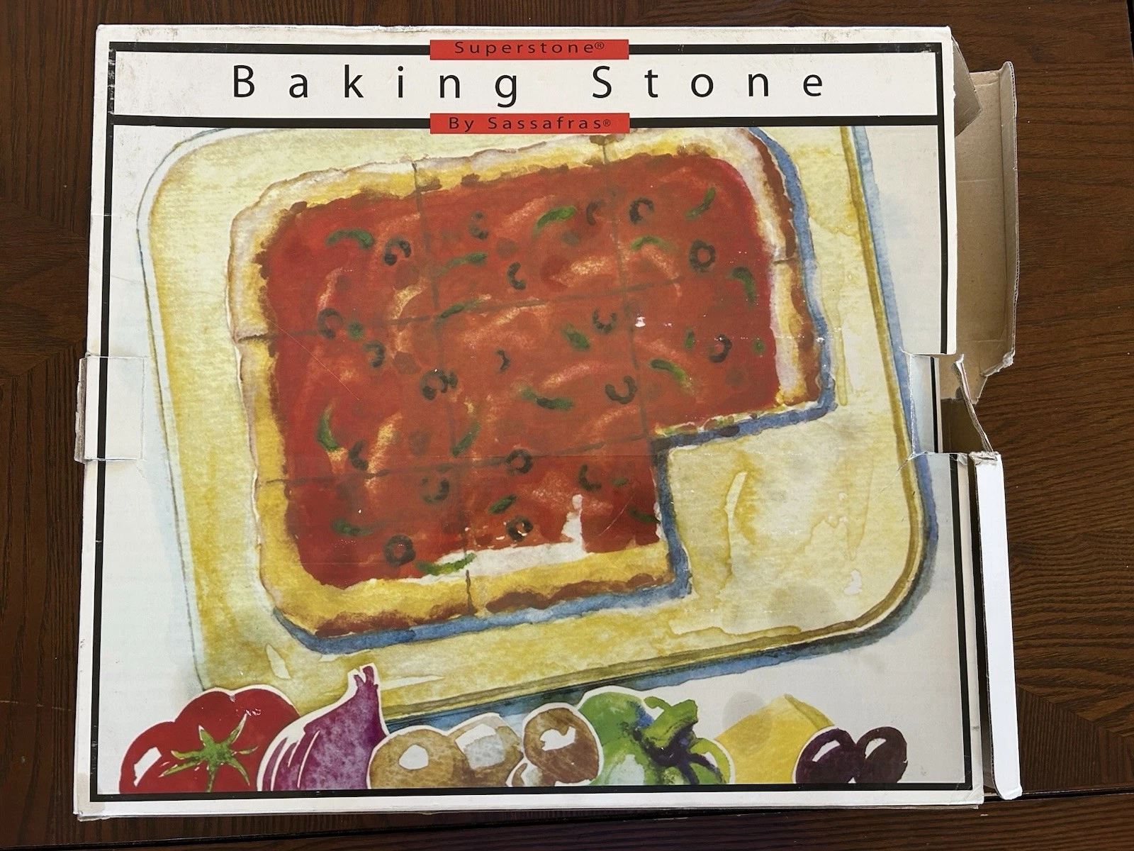 NEW Sassafras Enterprises Superstone Pizza Baking Stone 15" X 13" Rack & Cutter
Opens in a new windo