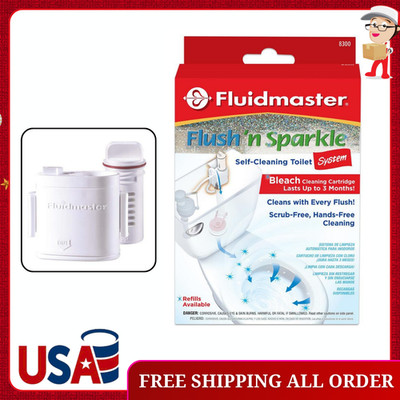 Fluidmaster 8300P8 Flush 'n Sparkle Automatic Bleach Toilet Bowl Cleaning System