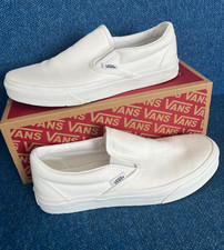 Vans Classic Slip-On True White Canvas Shoes Men s 7.5 Women s 9 original box