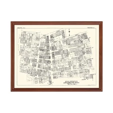 Old Map of Trenton, NJ 1929 - Vintage Trenton New Jersey Art