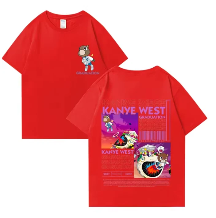 Kanye West Graduation Bear Double Sided Printed T shirt