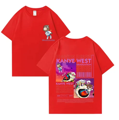 Kanye West Graduation Bear Double Sided Printed T shirt