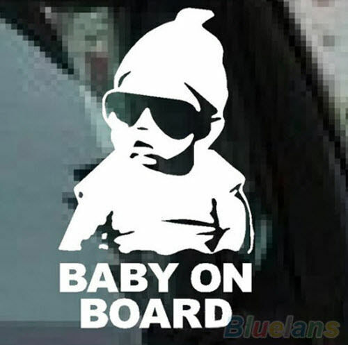 Baby an Bord lustig Auto Kind Kinder Fenster Stoßstange Aufkleber Vinyl Aufkleber Neuheit - Bild 4 von 5